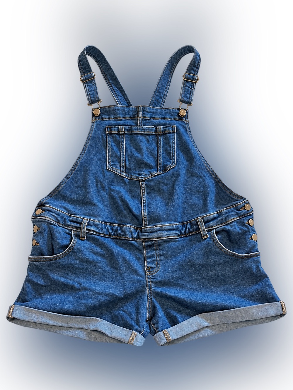 Ingrid & Isabel Maternity Denim Shortall Overalls | Size 10 | Like-New 🩷